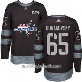 Män Ishockey Washington Capitals Tröja Andre Burakovsky 65 1917-2017 100th Anniversary Adidas Svart Authentic